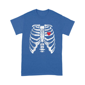 Skeleton Heart Rib Cage X-Ray Adult Kids Funny Halloween - Standard T-Shirt