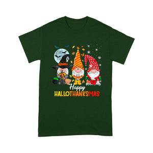 Gnomes Lover Halloween Merry Christmas Happy Hallothanksmas - Standard T-Shirt