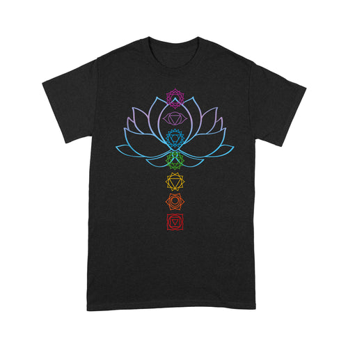 Spiritual Gift Zen Lotus Flower Chakras Aligned Yoga - Standard T-Shirt