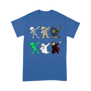 Dabbing Skeleton And Monsters Halloween Dracula - Standard T-Shirt