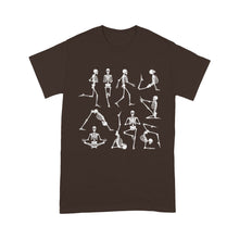 Load image into Gallery viewer, Funny Skeleton Yoga Halloween Costume Yogi - Standard T-Shirt