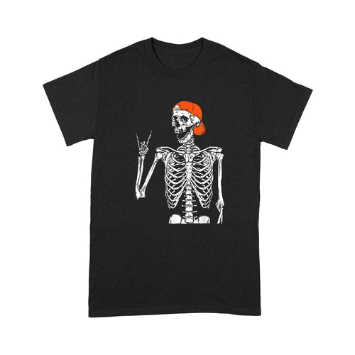 Rocker Skeleton Hand Rock On Costume Funny Halloween - Standard T-Shirt