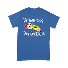 Load image into Gallery viewer, Motivational Back to School Teacher Progress Over Perfection - Standard T-Shirt