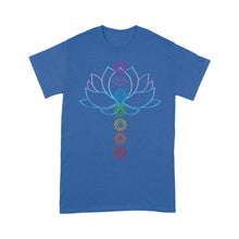 Load image into Gallery viewer, Spiritual Gift Zen Lotus Flower Chakras Aligned Yoga - Standard T-Shirt