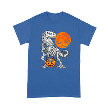 Load image into Gallery viewer, Halloween shirts for Boys Kids Dinosaur Skeleton T rex Scary - Standard T-Shirt