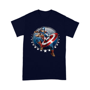 Standard T-Shirt - Marvel Captain America Shield Throw Stars Graphic art