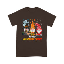 Load image into Gallery viewer, Gnomes Lover Halloween Merry Christmas Happy Hallothanksmas - Standard T-Shirt