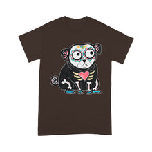 Load image into Gallery viewer, pug skeleton halloween cutes - Standard T-Shirt