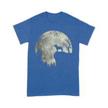 Load image into Gallery viewer, Frenchie dog moon howl in forest Halloween dog - Standard T-Shirt