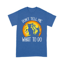 Load image into Gallery viewer, Cat Don&#39;t Tell Me What To Do Knife Halloween Costume - Standard T-Shirt