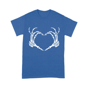 Skeleton Hand Heart Sign Bones Costume Funny Halloween - Standard T-Shirt