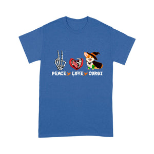 Peace Love Corgi Dog Halloween - Standard T-Shirt