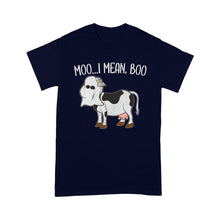 Load image into Gallery viewer, moo i mean boo hallowen - Standard T-Shirt