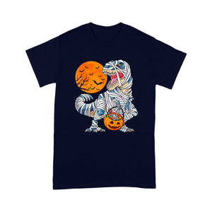 Halloween Shirts for Boys Kids Dinosaur T rex Mummy Pumpkin - Standard T-Shirt