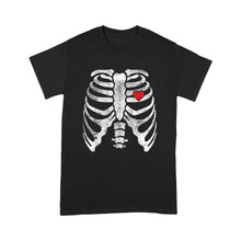 Load image into Gallery viewer, Skeleton Heart Rib Cage X-Ray Adult Kids Funny Halloween - Standard T-Shirt