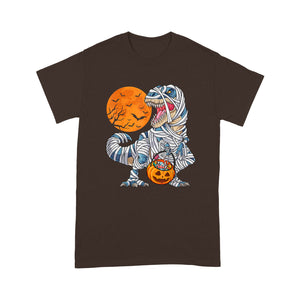 Halloween Shirts for Boys Kids Dinosaur T rex Mummy Pumpkin - Standard T-Shirt