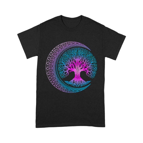 Tree of Life Cresent Moon Phases Mandala Yoga - Standard T-Shirt