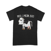 Load image into Gallery viewer, moo i mean boo hallowen - Standard T-Shirt