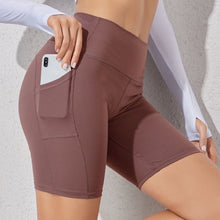 Load image into Gallery viewer, Women Gym Shorts High Waist Push Up Cycling Sport Leggings Phone Pockets